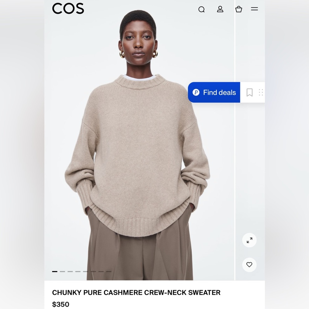 COS chunky cashmere sweater - XS